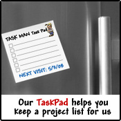 Our Task Pads help you keep us on track with tasks.